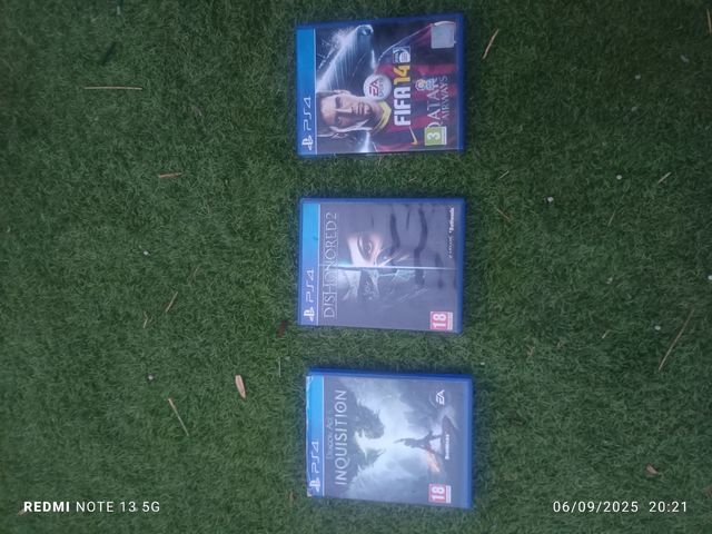 3 Videojuegos PS4: FIFA 14, Dishonored 2, Dragon A