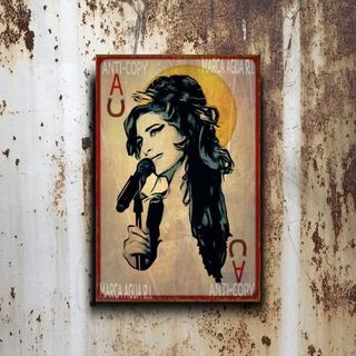 PLACA METALICA AMI WINEHOUSE CARTEL MUSICA BLUES