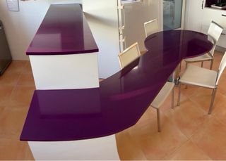 Isla, barra, mesa, sillas de cocina