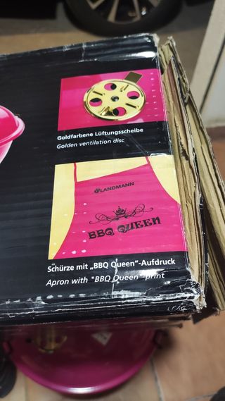Barbacoa Landmann Piccolino Queen Rosa Dorada
