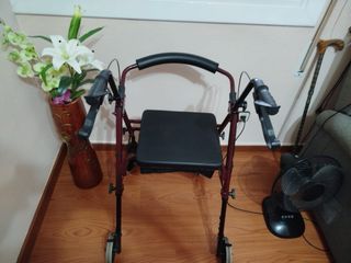 Andador con asiento y ruedas