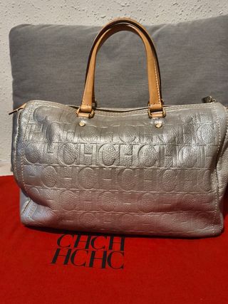 Bolso Carolina Herrera plateado