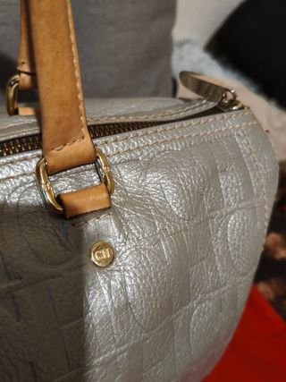 Bolso Carolina Herrera plateado