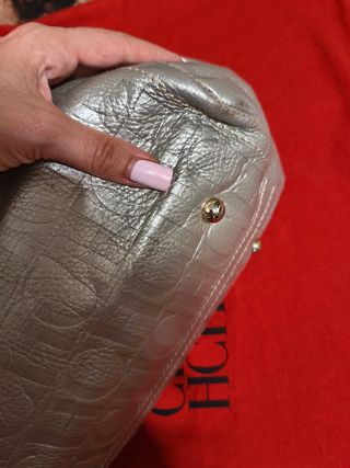 Bolso Carolina Herrera plateado