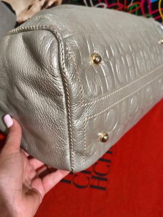 Bolso Carolina Herrera plateado