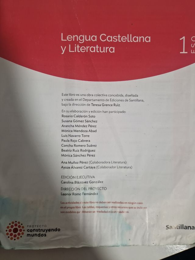 LENGUA CASTELLANA Y LITERATURA 1 ESO CONSTRUYEN...