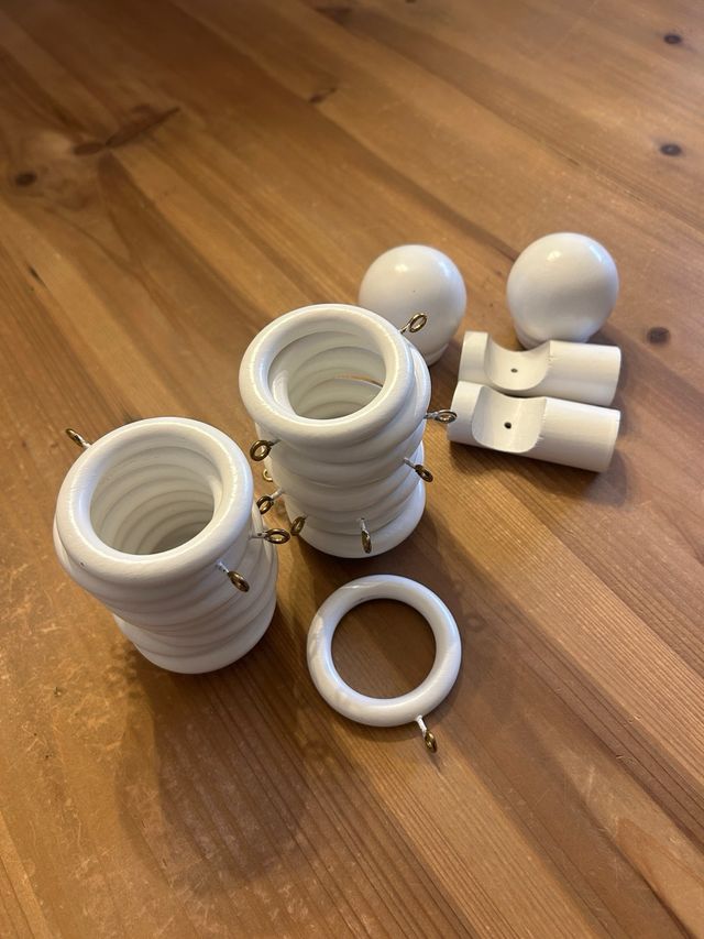 Barra para cortinas blanca