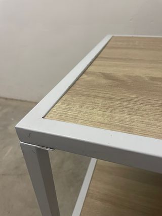 Mesa Centro Comedor Industrial Madera Roble Metal