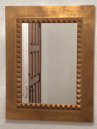 Espejo Pared Madera Dorado