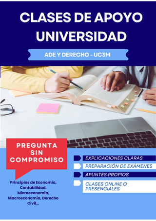 CLASES PARTICULARES ADE Y DERECHO - UC3M