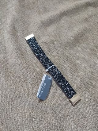 Pulsera Parfois Negra y Dorada