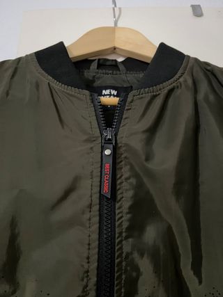 Chaqueta Bomber Negra y Verde