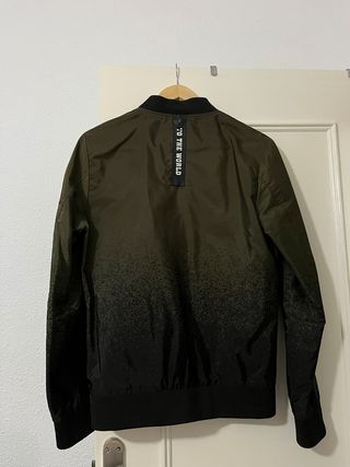 Chaqueta Bomber Negra y Verde