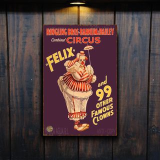 PLACA METALICA CIRCO CARTEL METAL DECORATIVO