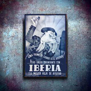 PLACA METALICA CUCHILLAS AFEITAR CARTEL METAL