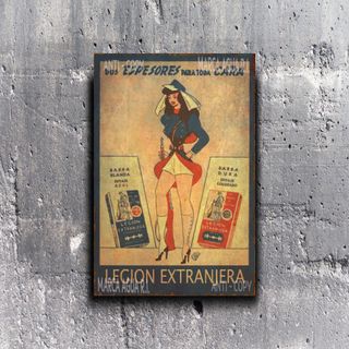 PLACA METALICA CUCHILLAS AFEITAR CARTEL METAL