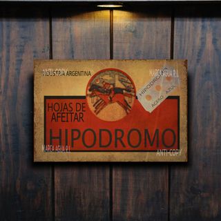 PLACA METALICA CUCHILLAS AFEITAR CARTEL METAL