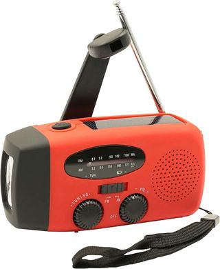 Radio de Emergencia Solar con Manivela y Linterna