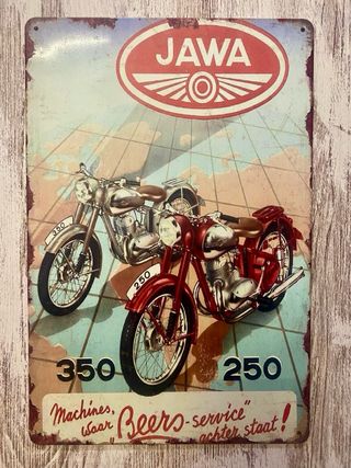 Cartel Jawa Motos Vintage