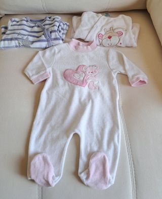 Lote 3 pijamas bebé 3-6 meses