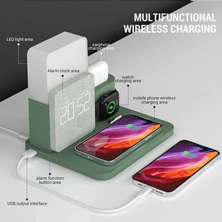 ✨ - caricabatterie wireless 6 in 1 con lampada e