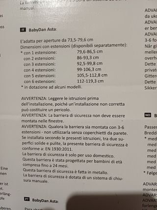 Cancelletto BabyDan Asta Con prolunghe