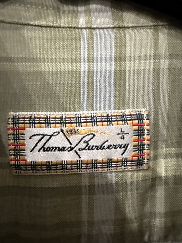 Camisa Tomas Burberry Cuadros Manga Corta