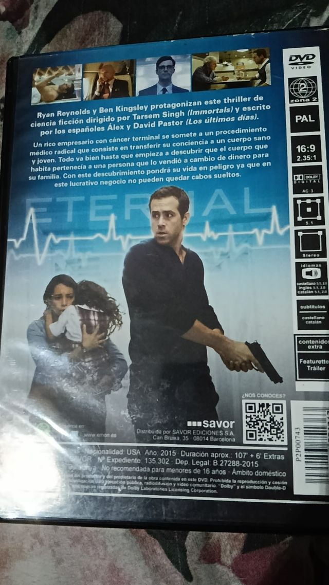 DVD Eterno Ryan Reynolds Ben Kingsley
