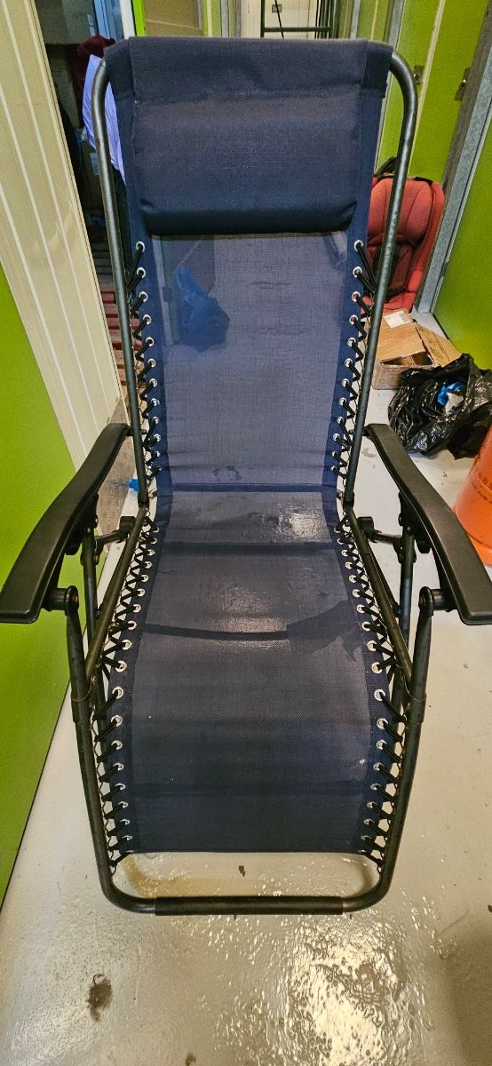 Tumbona Hamaca Azul y Negra