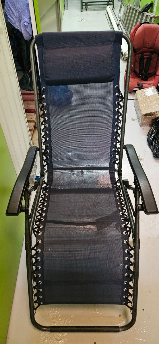 Tumbona Hamaca Azul y Negra