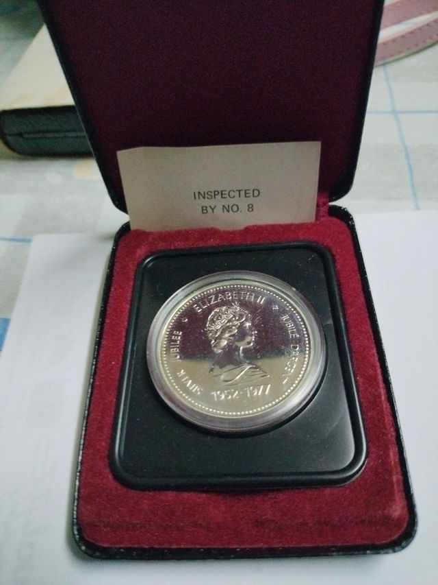 Moneda Plata Isabel II Jubileo 1952-1977