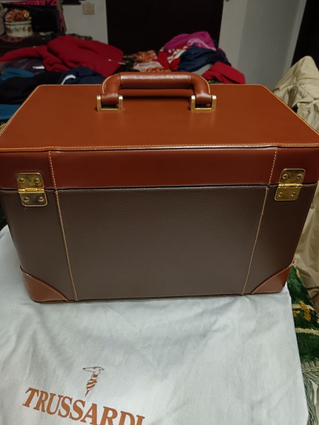 Beauty case Trussardi marrone