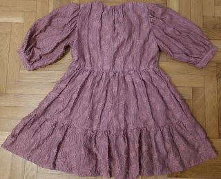 Vestido Zara corto rosa vuelo T.M