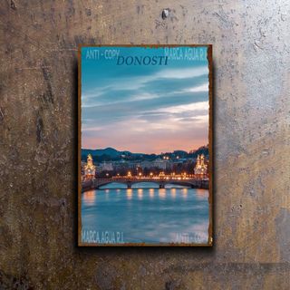 PLACA METALICA DONOSTI SAN SEBASTIAN CARTEL FIESTA