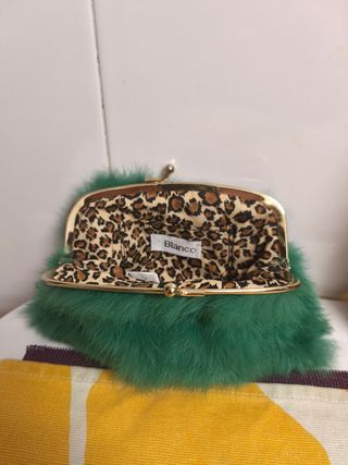 Bolso piel conejo verde