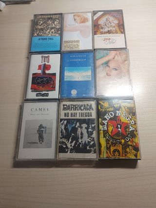 Lote 9 Cintas Cassette Pop Rock Variado