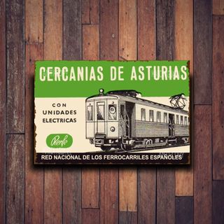 PLACA METALICA RENFE TREN CARTEL METAL DECORATIVO