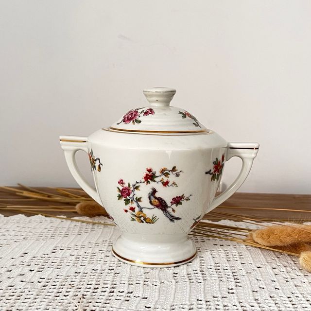 Açucareiro de porcelana Limoges Pallas
