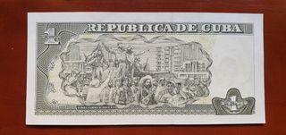 3 Billetes de 1 Peso Cubano consecutivos