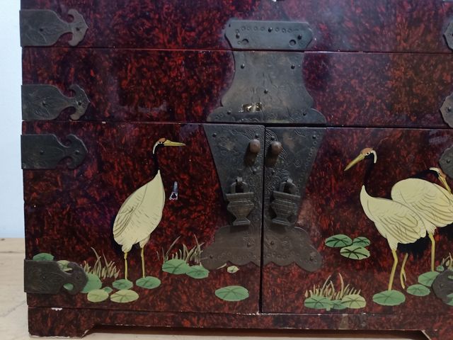 Joyero Vintage Chino con Grullas