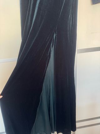 Vestido largo de terciopelo negro
