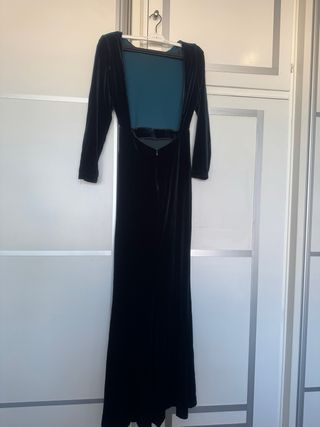 Vestido largo de terciopelo negro