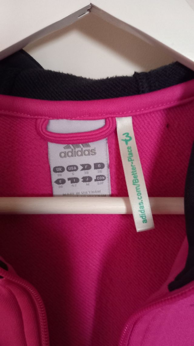 Chaqueta Adidas Rosa y gris Talla S