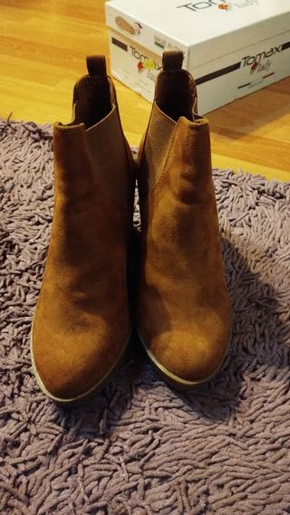 Stivaletti donna camoscio marrone n37 