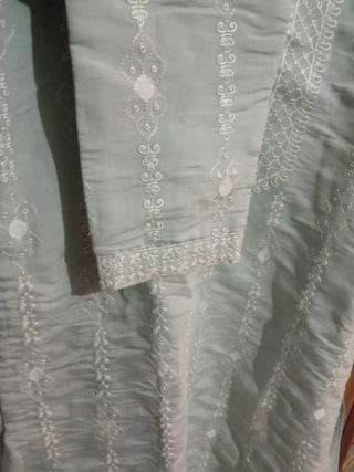 Kurta India SHAHI VASTRA Verde azulado claro