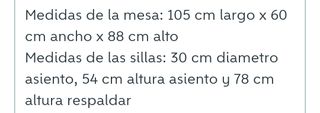 Mesa alta con 2 taburetes