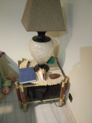 Mesa Rinconera Cristal y Madera