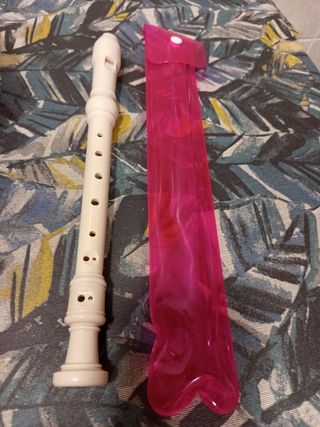 Flauta dulce color beige