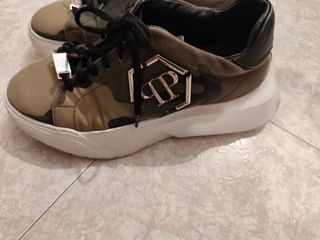 Zapatillas Philipp Plein Camuflaje Beige/Verde