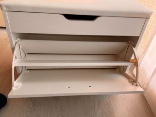 Banco Zapatero con Asiento Blanco